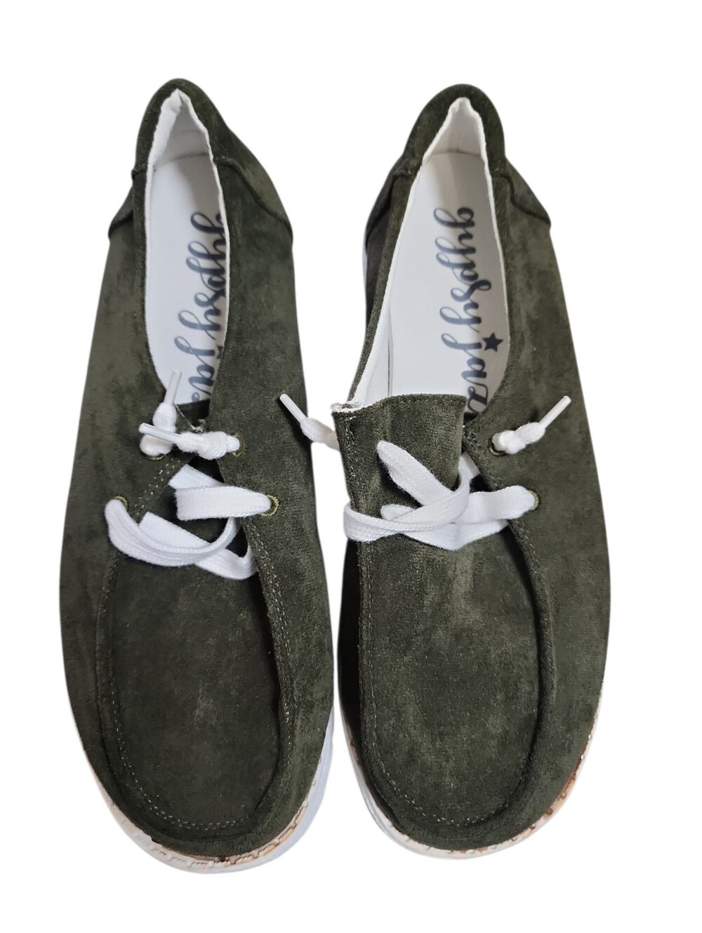 Gypsey Jazz Green Suede Sneakers Size 8